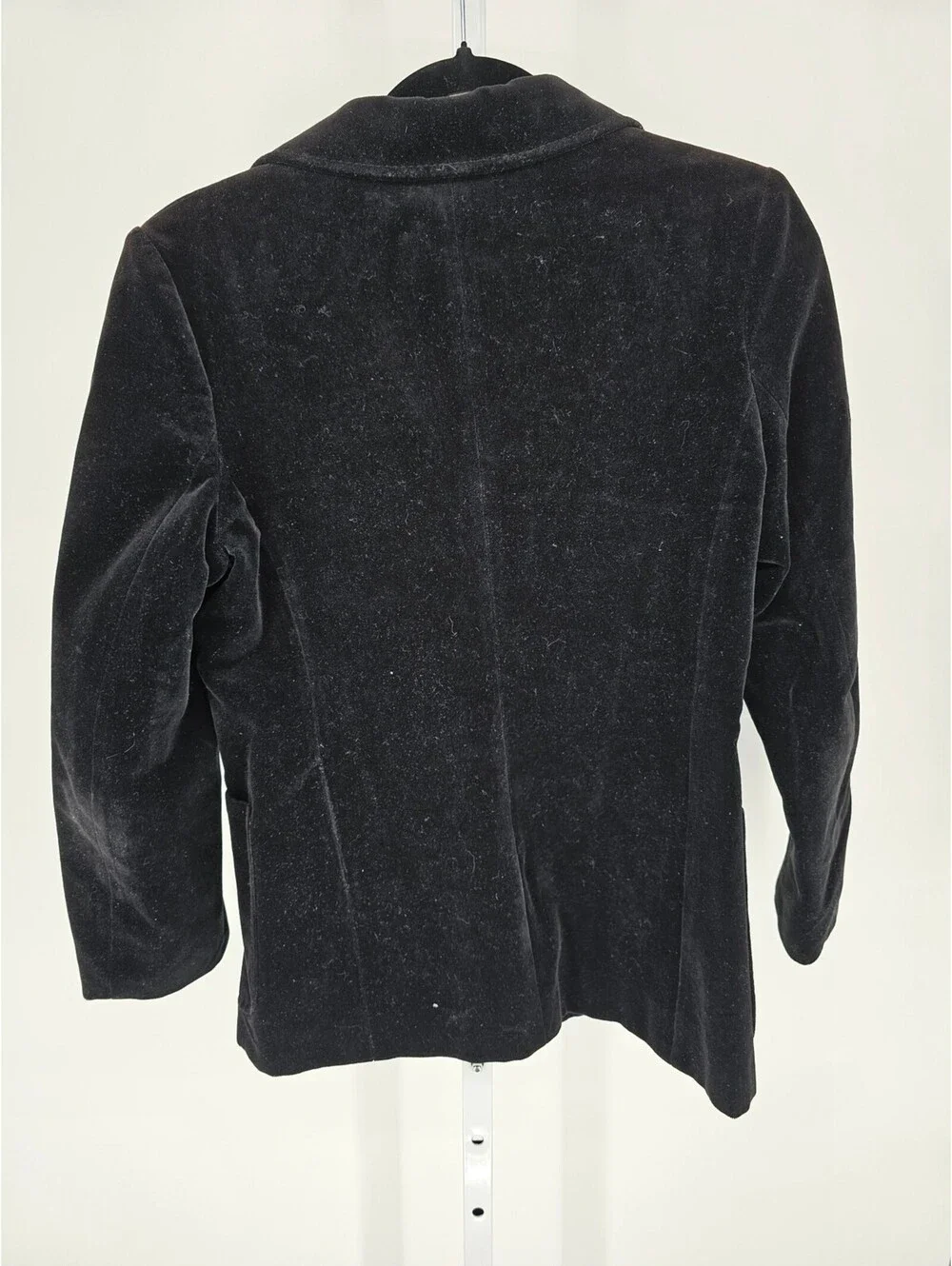 Vintage Trent Mens Sz M 2 Button Suit Blazer Jacket Black Velvet Velour